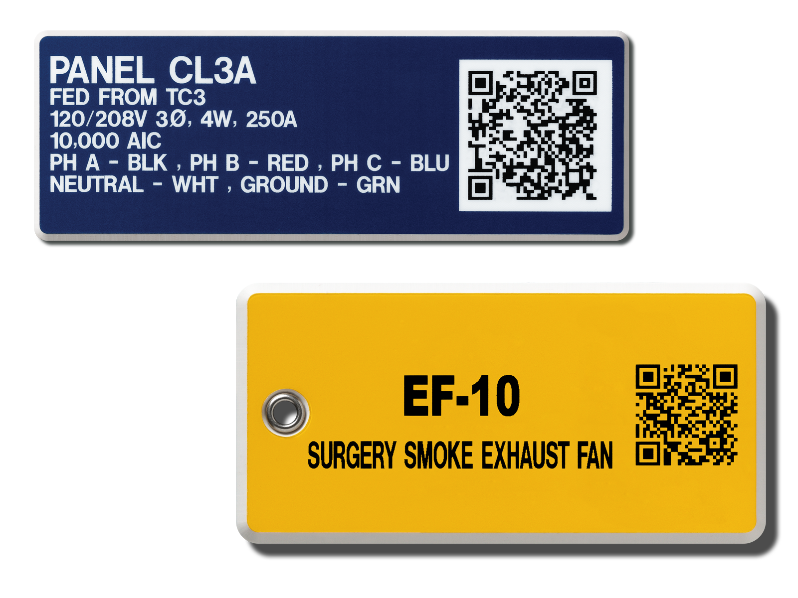 Engraved Plastic Equipment Tags Marking Services Incorporated